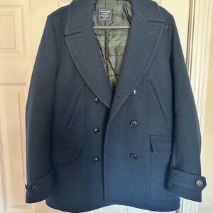 Abercrombie & Fitch Men's Dark Blue Peacoat